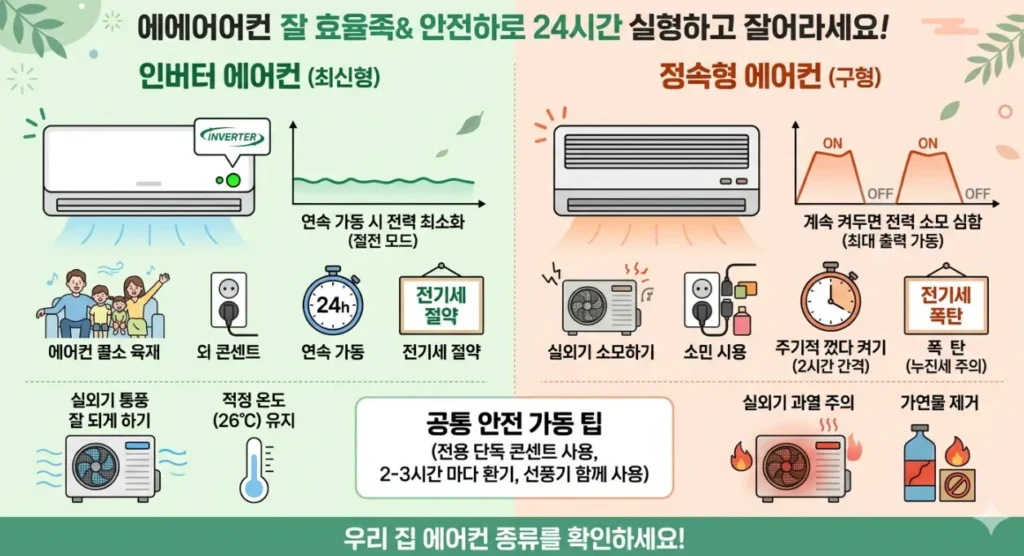 에어컨24시간켜도될까요