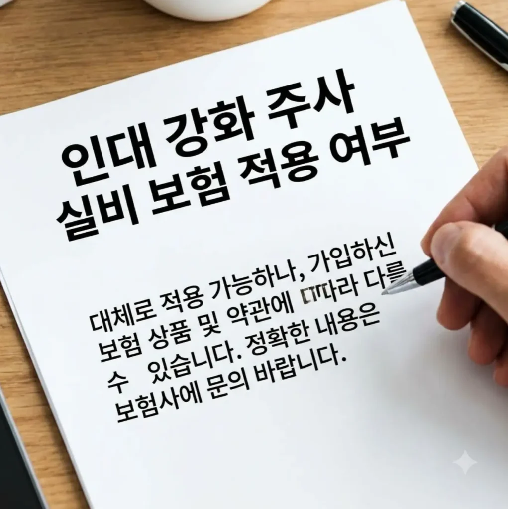 인대강화주사-실비보험-청구-가능-여부