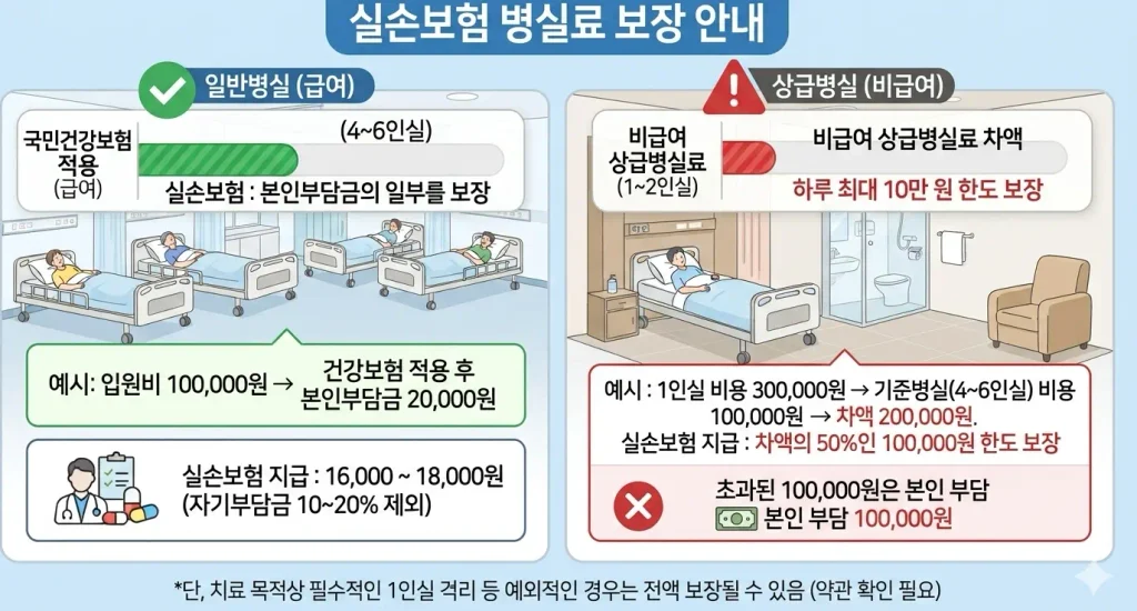 실비-입원비-몇인실
