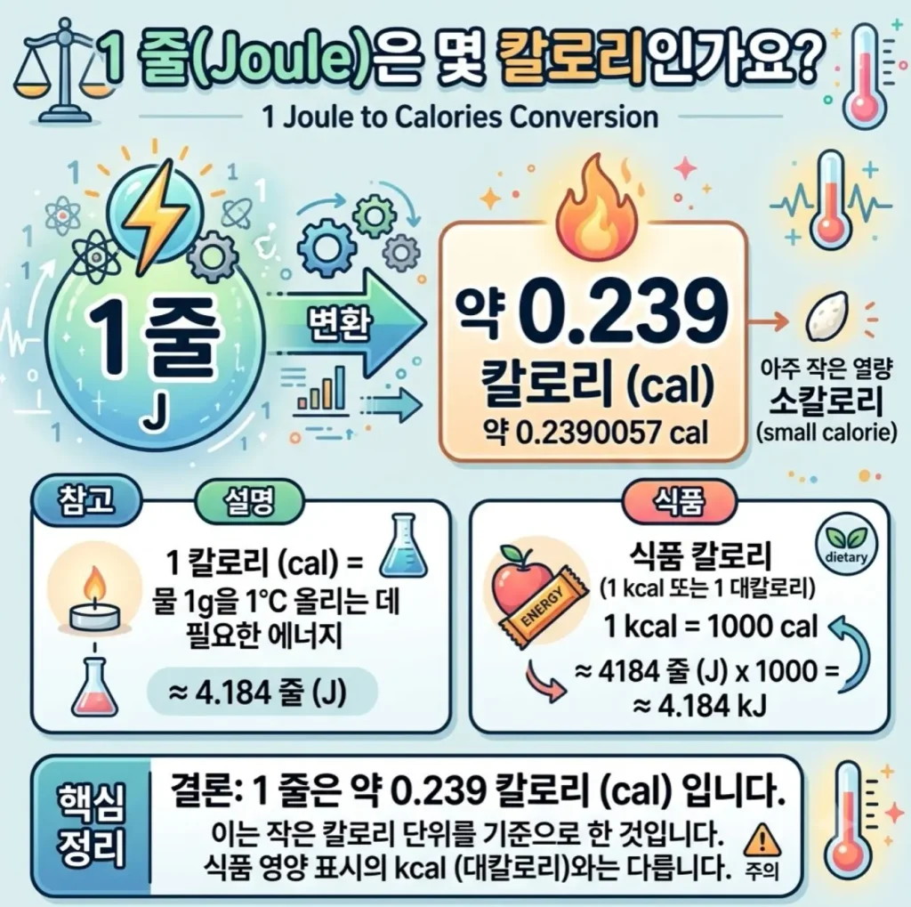 1주울은-몇-칼로리